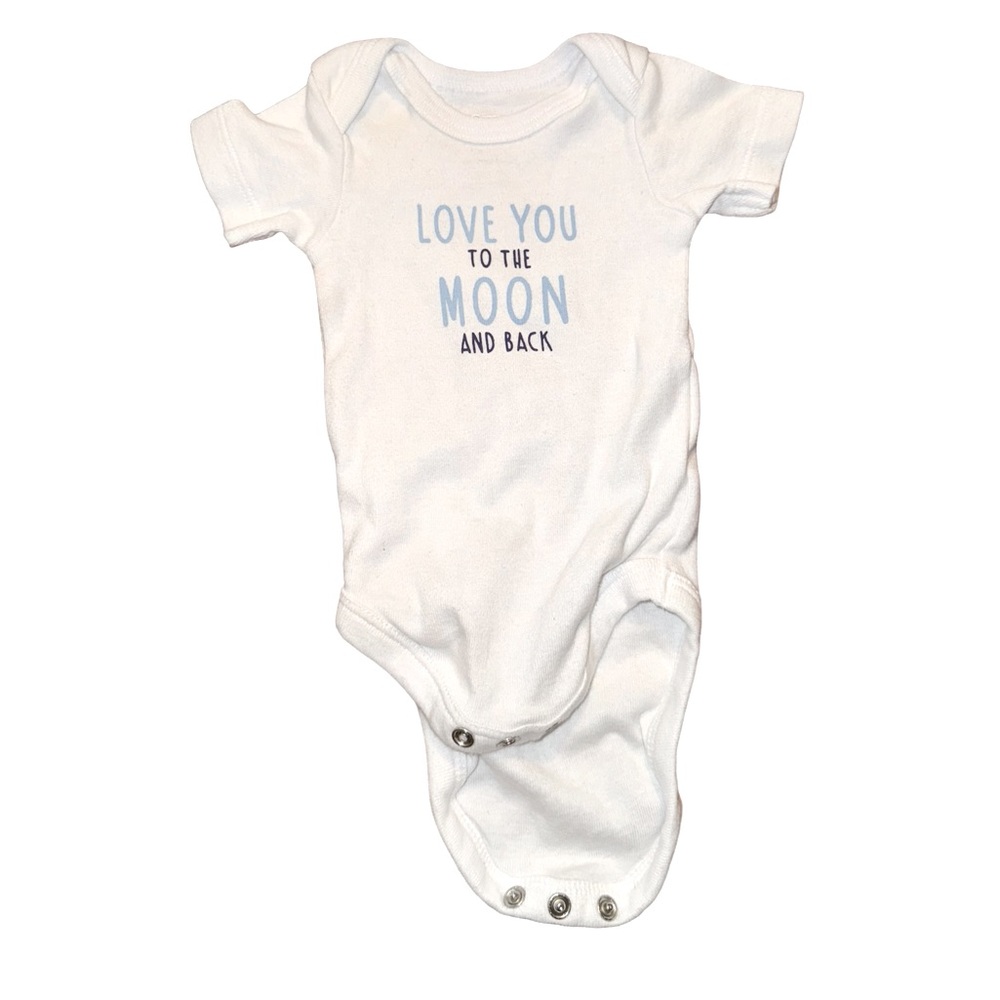 Babies’ KoalaBabies Gender Neutral White Short Sleeve Onesie. Size Newborn.
